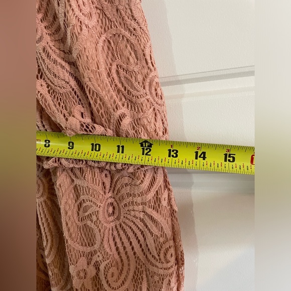 Sweet Storm Women Lace Nut Pink Maxi Dress Large Blouson Sleeveless Size M - Picture 8 of 11